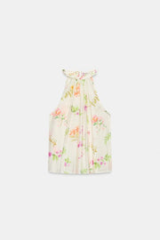 Top dos-nu imprimé floral