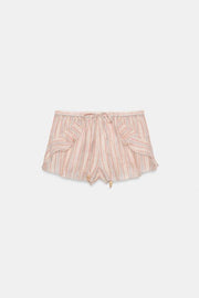 Short à rayures et volants