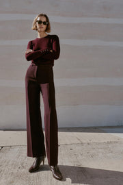 Pantalon droit taille haute