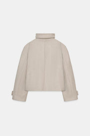 Manteau court à col montant