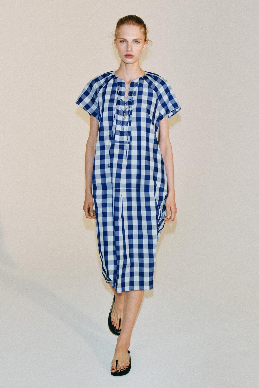 Robe à carreaux liens à nouer ZW Collection