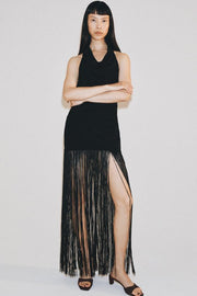 Robe dos-nu à franges ZW Collection