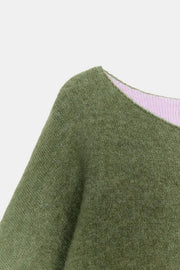 Pull en maille contrastée