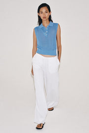 Polo en maille sans manches