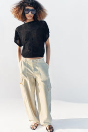 Top en maille pointelle