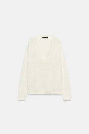 Pull en maille à décolleté en V