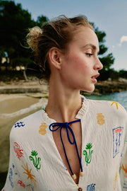 Robe longue imprimée