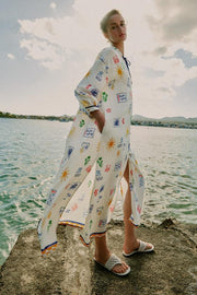 Robe longue imprimée