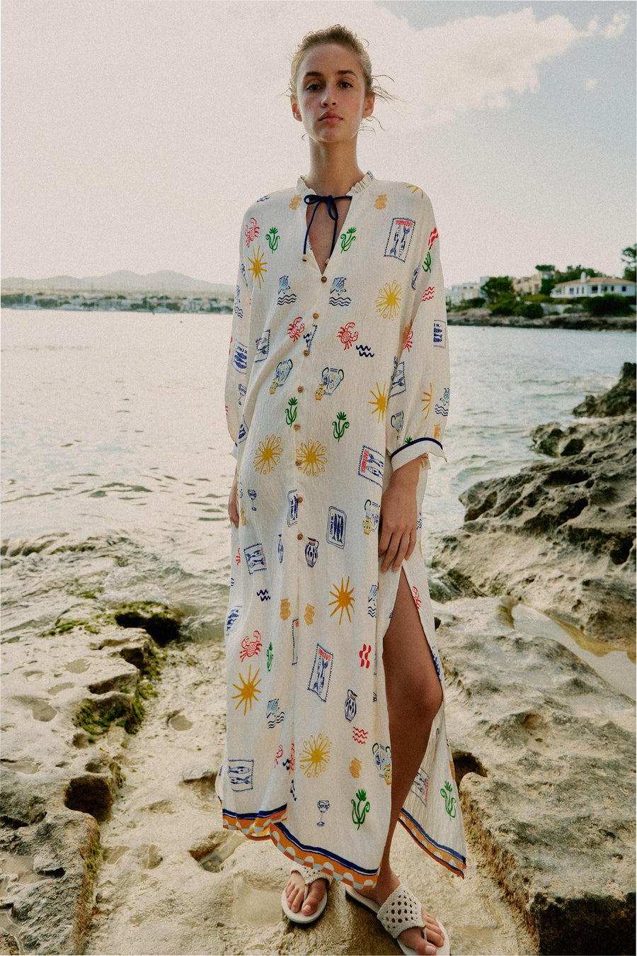 Robe longue imprimée