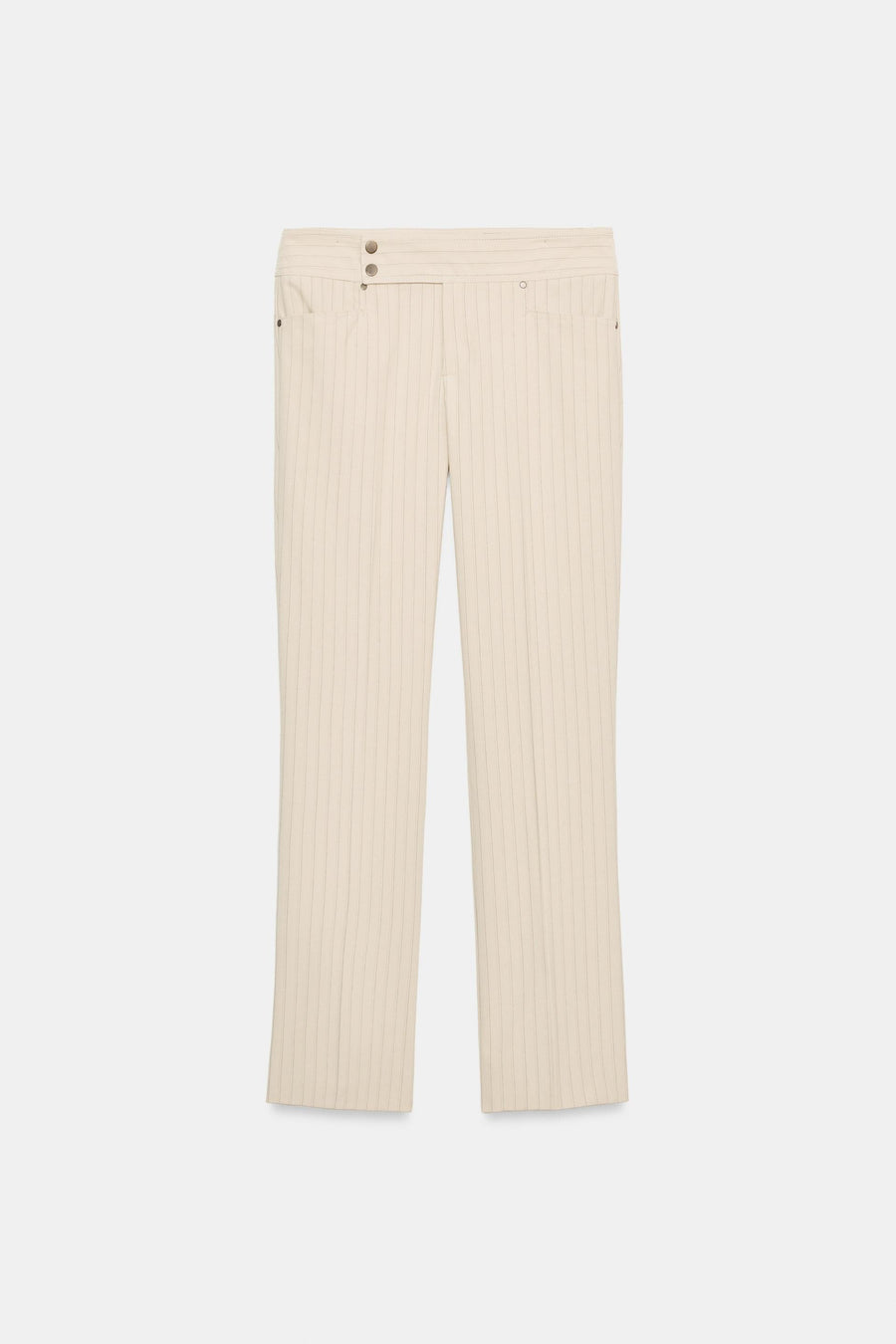 Pantalon droit à fines rayures