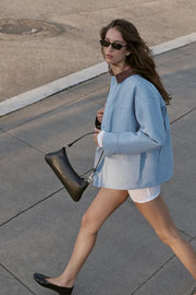 Blouson matelassé à col contrasté