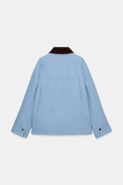 Blouson matelassé à col contrasté