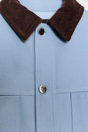 Blouson matelassé à col contrasté