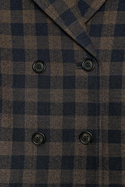Veste croisée à carreaux ZW Collection