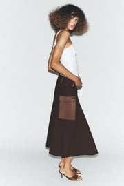 Jupe midi cargo avec ceinture