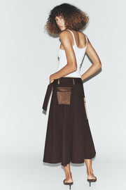 Jupe midi cargo avec ceinture