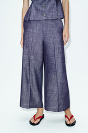 Pantalon-culotte taille haute ensemble