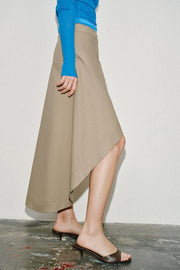 Jupe midi asymétrique