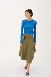 Jupe midi avec ceinture