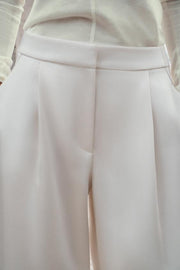 Pantalon coupe barrel satiné