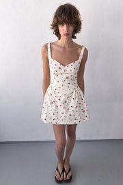 Robe volumineuse à imprimé floral