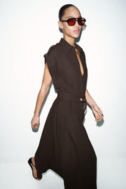 Robe midi avec ceinture