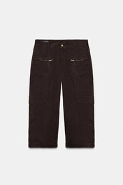 Pantalon cargo capri