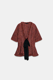 Top peplum effiloché ZW Collection
