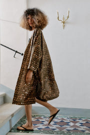 Veste longue kimono à sequins