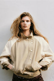 Blouson contrasté matelassé