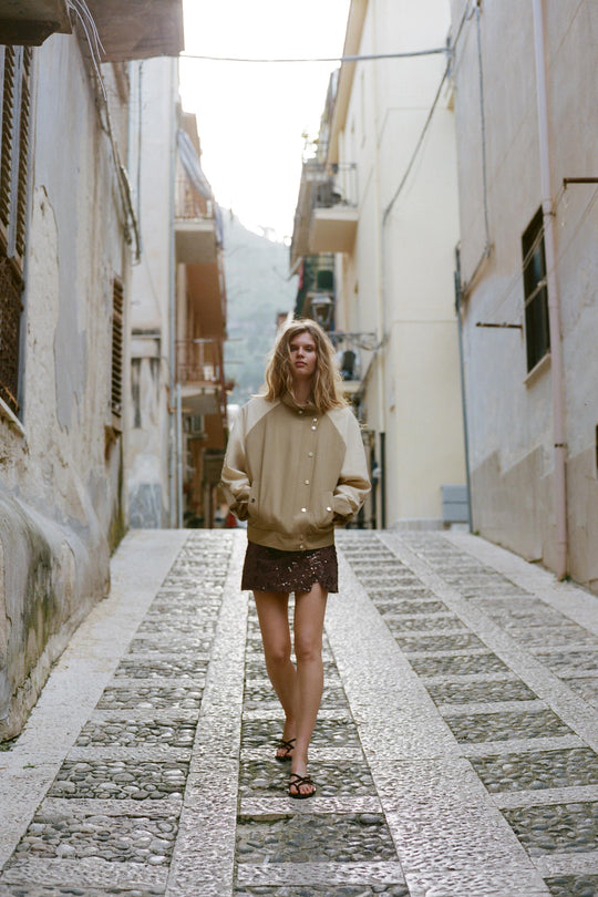 Blouson contrasté matelassé