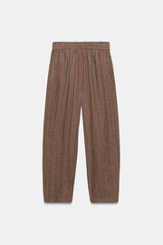 Pantalon à rayures 100 % lin