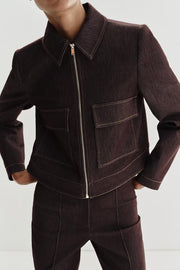 Veste courte à poches à rabat
