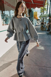 Pull en maille à cordon