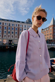 Blouson en lin à manches bouffantes