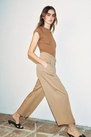 Pantalon coupe barrel ample