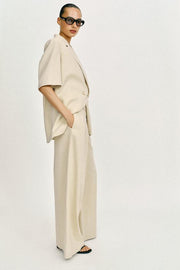Pantalon large en lin