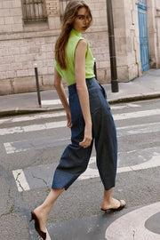 Pantalon-culotte en lin
