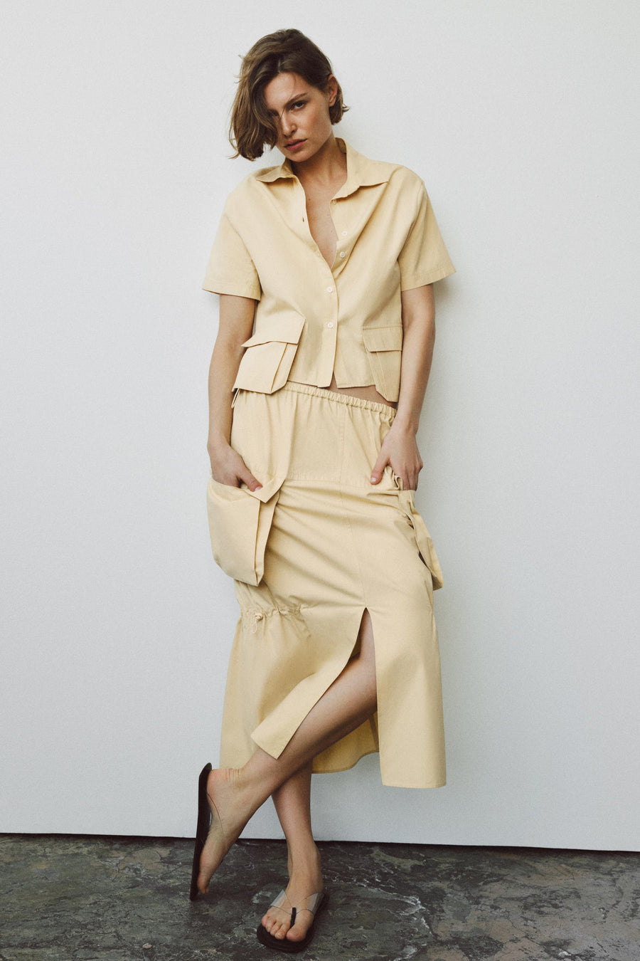 Jupe midi cargo ZW Collection