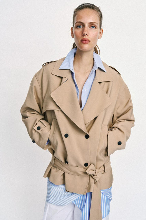 Blouson trench avec ceinture