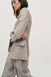 Blazer à épaulettes 100 % lin