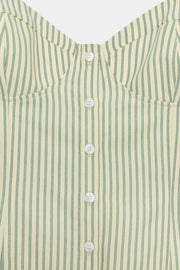 Top corset à bretelles à rayures