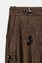 Pantalon large à sequins