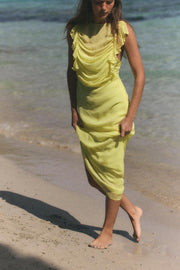 Robe longue en georgette
