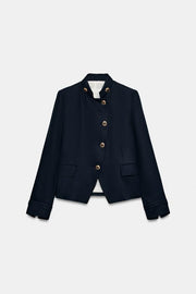 Blazer cintré à bouton doré