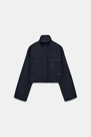Veste courte à col montant