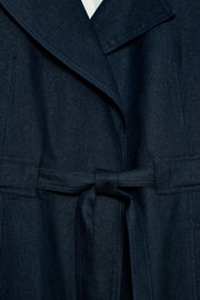 Veste trench en lin avec ceinture