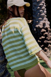 Pull en maille à rayures