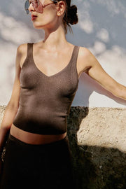 Top en maille à bretelles