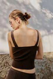 Top en maille à bretelles